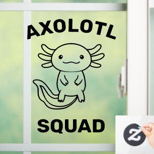 Funny cute Axolotl Squad Party editable blue pink