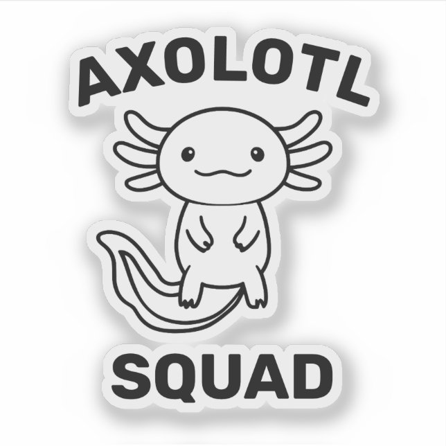 Funny cute Axolotl Squad Party editable blue pink (Front)