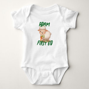 Funny cute Baby First Eid Adha funny Baby Name Bodysuit