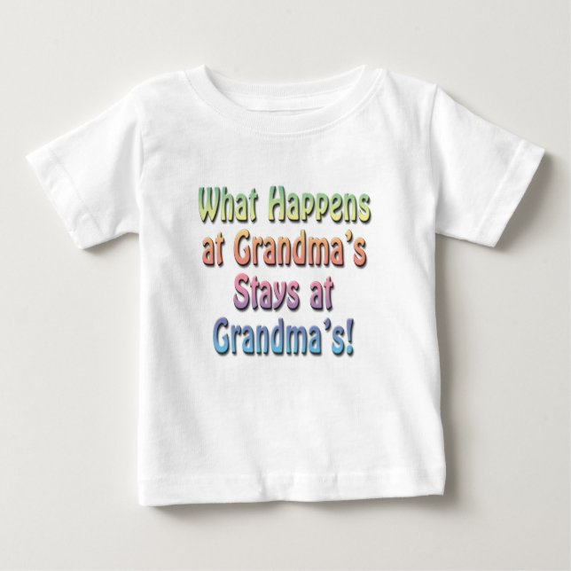 Funny Cute Baby T-Shirt, Grandma's House T-Shirt (Front)