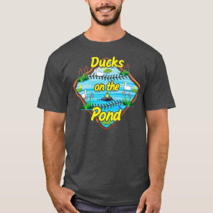 Funny Cute Baseball Saying Ducks on the Pond Softb T-Shirt