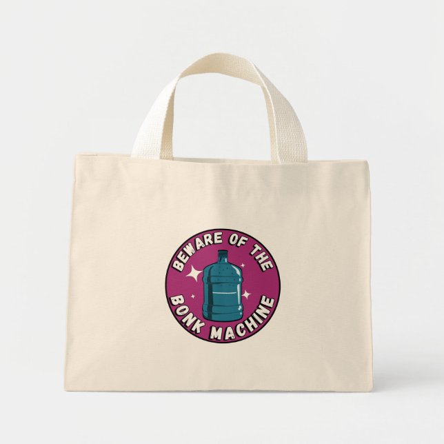 Funny Cute beware of the bonk machine / palestine  Mini Tote Bag (Front)