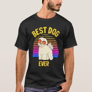 Funny Cute Bichon Frisé Best Dog Puppy Lover Retro T-Shirt