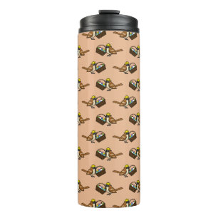 Funny Cute Bird with Colorful Eggs Basket Pattern Thermal Tumbler