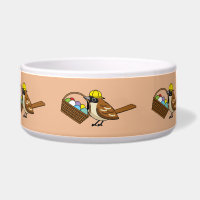 Funny Cute Bird with Colourful Eggs Basket Pattern