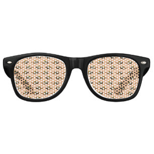 Funny Cute Bird with Colourful Eggs Basket Pattern Retro Sunglasses