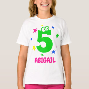 Funny Cute Birthday TShirt Name Number Eyeballs
