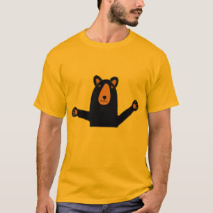 Funny Cute Black Bear Ready to Hug T-Shirt