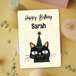 Funny Cute Black Cat Happy Birthday Card<br><div class="desc">Send heartfelt wishes with our Funny Cute Black Cat Happy Birthday Card! This charming card features an adorable illustration of a playful black cat, perfect for cat lovers of all ages. Whether for a friend, family member, or loved one, this delightful card adds a touch of whimsy to any birthday...</div>