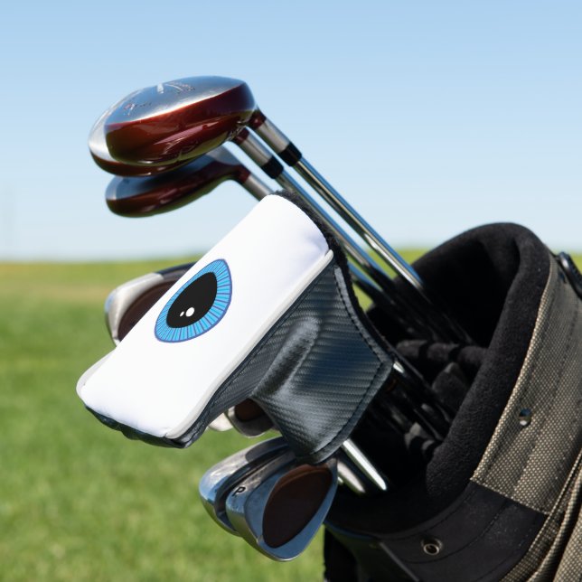 Funny Cute Blue Eyeball Golf Head Cover (In Situ)