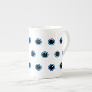 Funny Cute Blue Eyes Bone China Mug