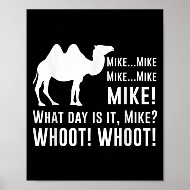 Funny Cute Camel Quotes About Hump Day Funny Quote Poster (Front)