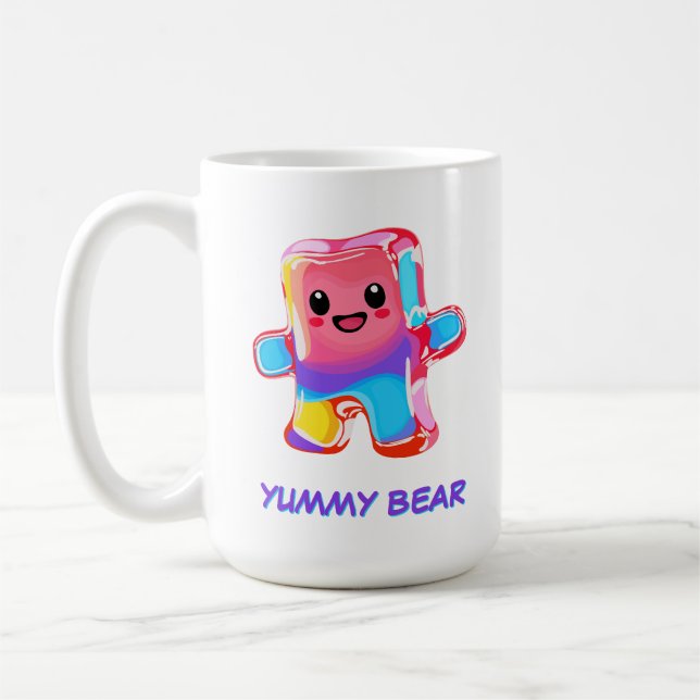 Funny Cute Candy Gimme Gummy Bear Coffee Mug (Left)