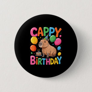 Funny Cute Capy Capybara Animal Birthday Party Sup 6 Cm Round Badge