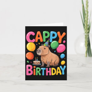 Funny Cute Capy Capybara Animal Birthday Party Sup Card