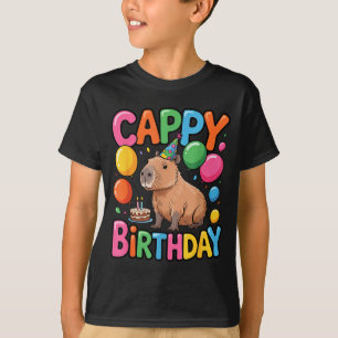 Funny Cute Capy Capybara Animal Birthday Party Sup T-Shirt