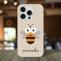 Funny Cute Cartoon Honey Bee Honeycomb
