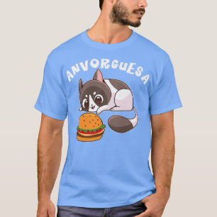 Funny Cute Cat Anvorguesa, burguer hamburger kitty T-Shirt