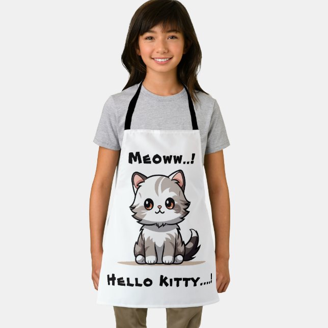 Funny Cute Cat Catmas Humour  Apron (Insitu)