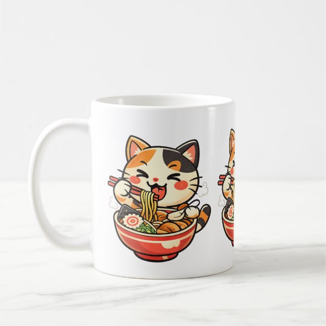 Funny Cute Cat Coffee Cup | Cat Lover Humor Mug (Left)
