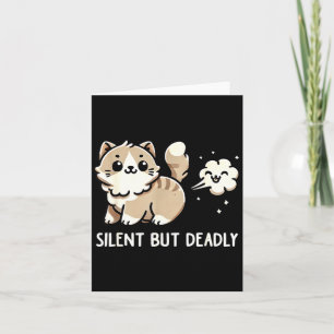 Funny Cute Cat Kitten Lover Silent But Deadly Gift Card