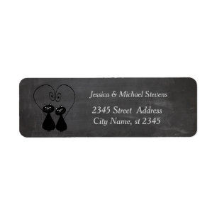 Funny cute cat love couple chalkboard wedding