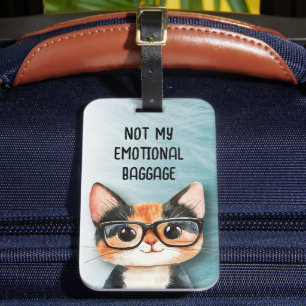 Funny Cute Cat Luggage Tag