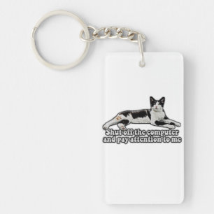 Funny cute cat meme for cat owners and cat lovers key ring