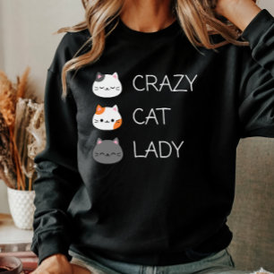 Funny Cute Cat Mum Crazy Cat Lady Womens  Sweatshirt