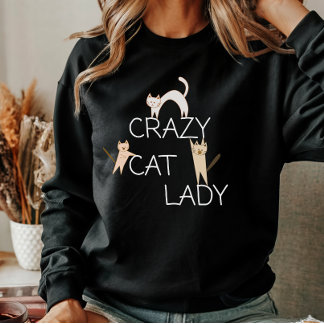 Funny Cute Cat Mum Crazy Cat Lady Womens  Sweatshirt