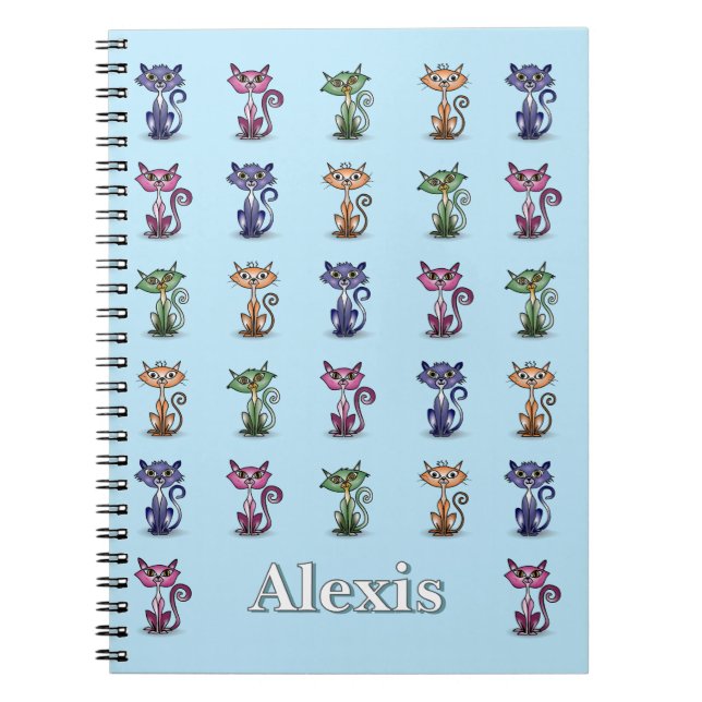 Funny Cute Cat Notebook (Front)