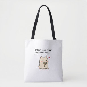 Funny Cute Cat Tote – Noodle Lover Kawaii Bag