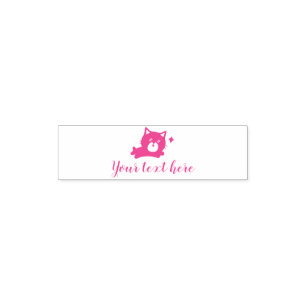 Funny Cute Cat with text Self-inking Stamp