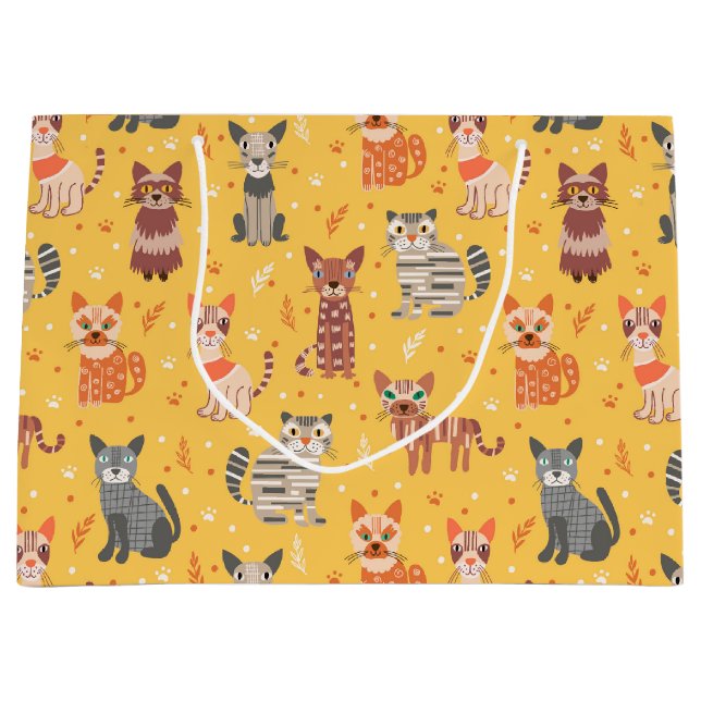 Funny Cute Cats Gift Bag (Front)