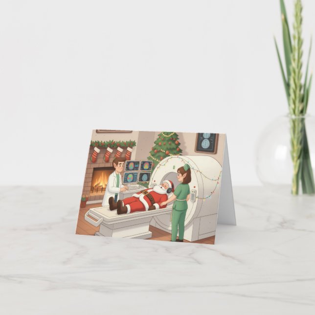 Funny/Cute Christmas Card for MRI/CT Techs (Front)