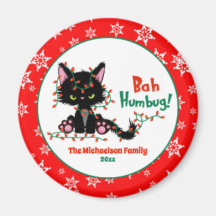 Funny Cute Christmas Grumpy Cat Magnet