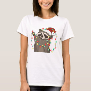Funny Cute Christmas Racoon T-Shirt