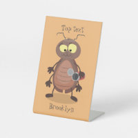 Funny cute cockroach cartoon character