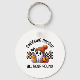 Funny Cute Creepy Ghost Halloween Graphic Kids Adu Key Ring