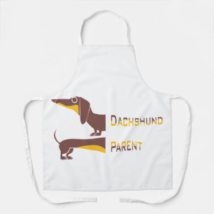 Funny cute dachshund for long dog parent apron
