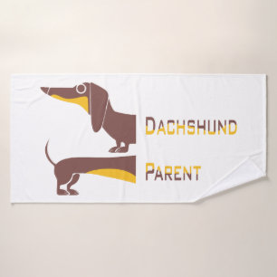 Funny cute dachshund for long dog parent bath towel
