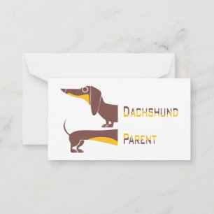 Funny cute dachshund for long dog parent card
