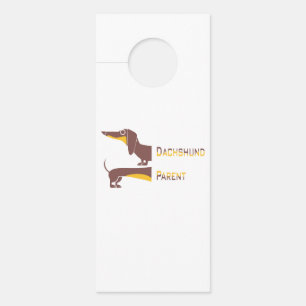 Funny cute dachshund for long dog parent door hanger