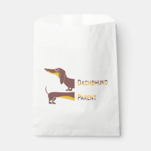 Funny cute dachshund for long dog parent favour bags