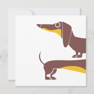 Funny cute dachshund for long dog parent holiday card