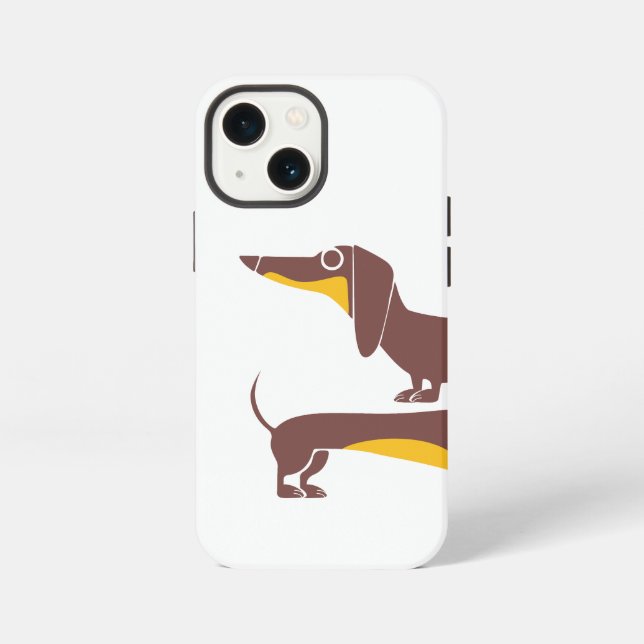 Funny cute dachshund for long dog parent iPhone case (Back)
