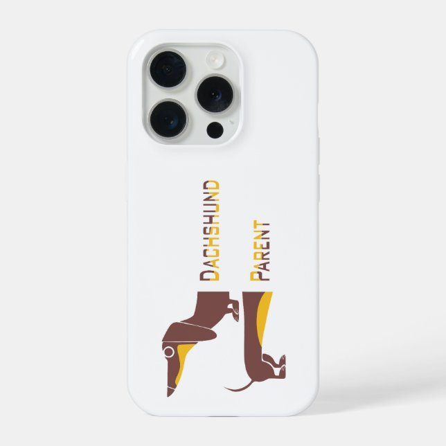 Funny cute dachshund for long dog parent iPhone case (Back)