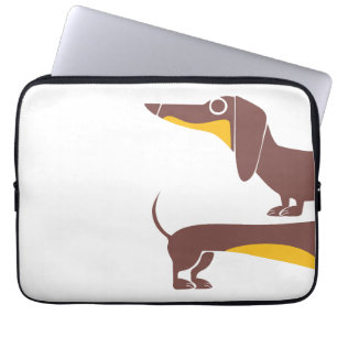 Funny cute dachshund for long dog parent laptop sleeve