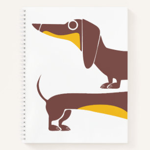 Funny cute dachshund for long dog parent notebook