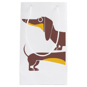 Funny cute dachshund for long dog parent small gift bag